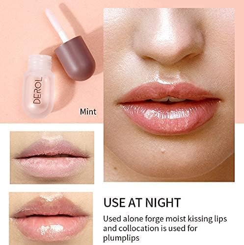 Lip Plumper Gloss, Plumping Lip Gloss, Plump and Pout Lip Plumpers, Natural Lip Care & Enhancer Set, Day & Night Serum, Softer Bigger Fuller Lips by Natural Lip Enhancer, Premium Lip Mask Gloss-Velvo Beauty
