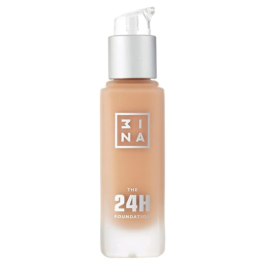 3INA The 24H Foundation 603-24H Long-Wearing Formula - Medium To High Buildable Coverage - Smooth Matte Finish - Expanded Shade Selection - Waterproof, Cruelty Free, Vegan Makeup - 1.01 Oz-Velvo Beauty