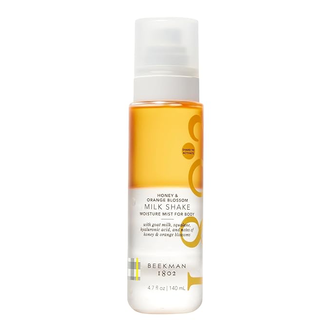 Beekman 1802 Honey & Orange Blossom Milk Shake - Body Mist - 4.7 fl. oz - With Hyaluronic Acid & Jojoba Oil - Instantly Moisturizes, Hydrates & Softens - Good for Sensitive Skin - Cruelty Free-Velvo Beauty