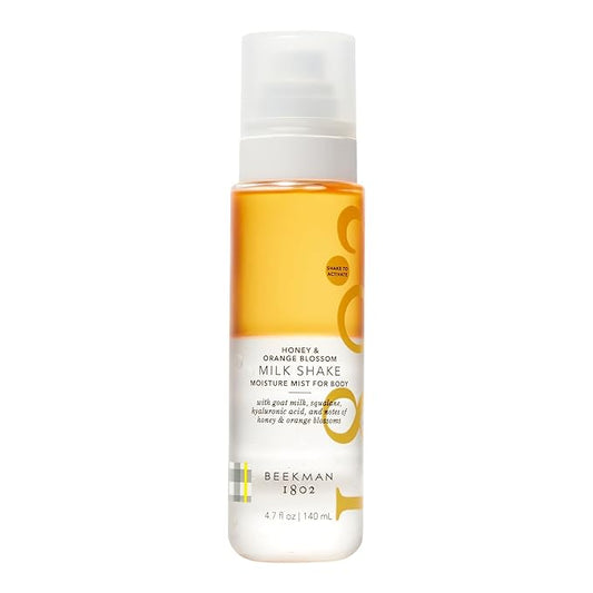 Beekman 1802 Honey & Orange Blossom Milk Shake - Body Mist - 4.7 fl. oz - With Hyaluronic Acid & Jojoba Oil - Instantly Moisturizes, Hydrates & Softens - Good for Sensitive Skin - Cruelty Free-Velvo Beauty
