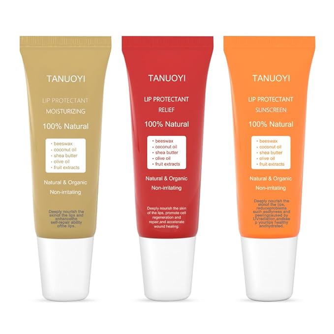 Lip Sunscreen Moisturizing and Repair Package SPF 30 - Summer Long Lasting Moisturized, Smooth and Repaired Lips - 3 Flavors (Pack of 3: 1 moisturizing+ 1 repairing+ 1 SPF)-Velvo Beauty