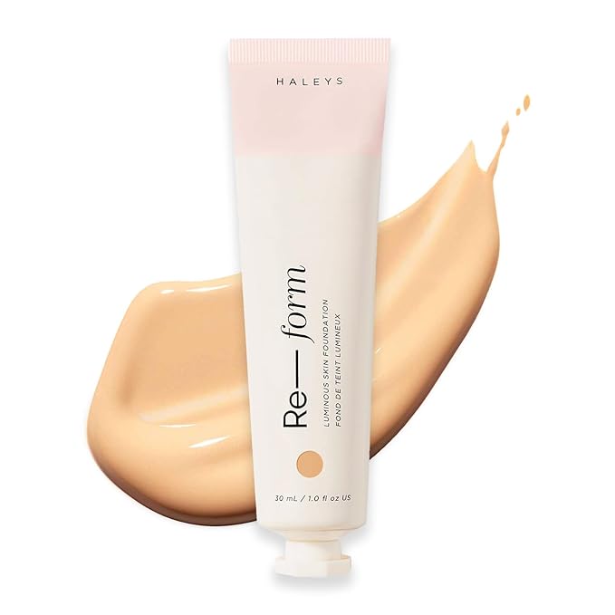 HALEYS Re-form Luminous Skin Foundation, VEGAN + CRUELTY-FREE, Blurs, Conceals, Blendable, Buildable Med-to-Full Coverage, Weightless, Oil-free, All-Day Wear, Hyaluronic Acid, All skin types (2.5)-Velvo Beauty