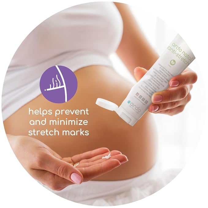 ARDO Anti-Stretch Mark Cream, Swiss Formula. Helps Prevent & Reduce Stretch Marks During Pregnancy & After Birth, Cruelty-Free, Vegan & Fragrance Free, Made in Europe, (100ml/3.4 fl.oz)-Velvo Beauty