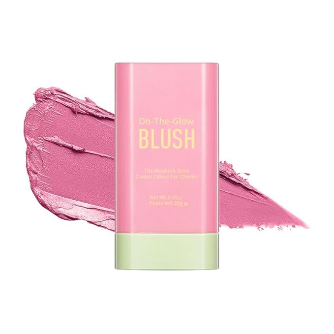 3-in-1 Cream Blush Stick for Cheeks Lips Eyes, Waterproof Natural Finish Tinted Makeup Stick, Hydrating Multi-Use Blush Balm-Velvo Beauty