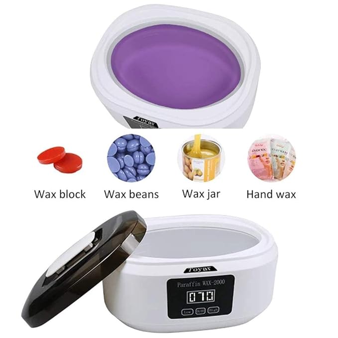 Paraffin Wax Machine for Hand and Feet，Touchscreen Paraffin Wax Warmer with 1.98lb Wax Moisturizing Paraffin Spa Wax Bath Kit, Large Capacity at Home for Smooth and Soft Skin（White）-Velvo Beauty