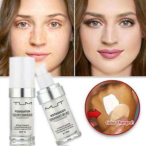 2PCS TLM Colour Changing Foundation - Flawless Coverage, Lightweight Formula, Adapts to Skin Tone, Hides Wrinkles & Lines, Hydrating & Long-Lasting, BB Cream Makeup Base Concealer Cover-Velvo Beauty