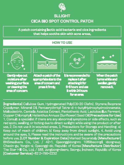 Cica Bio Spot Control Patch (1 Box, 62pcs) | Soothing Acne Patch for Redness & Blemishes | With Cica, Niacinamide & Tea Tree | Gentle for Sensitive Skin | Korean Skincare-Velvo Beauty