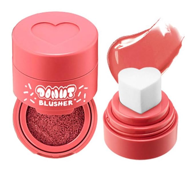 Stamp Liquid Blush Stamp Blush with Heart Shaped Applicator Natural Long Lasting Blush, Light and Airy Makeup for Women (4)-Velvo Beauty