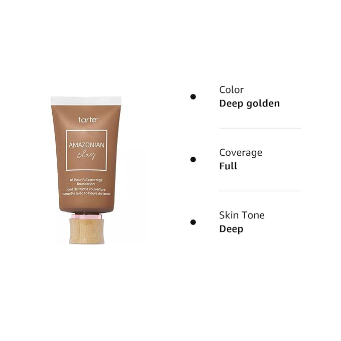 tarte Amazonian Clay 16-Hour Full Coverage Foundation 54G Deep Golden-Velvo Beauty
