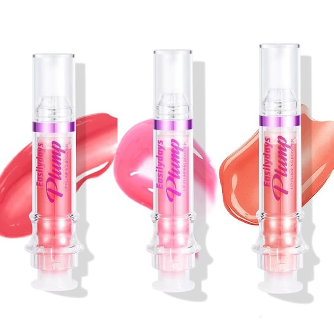 3 Colors Lifter Gloss, Spicy Lip Plumping Booster Lip Glossy Lipstick, Hydrating, Volumizes, High-Shine, Fuller Mirror Lip Glaze, Plump &Pout Lip Plumper for Women Girls, Set #04,05,06-Velvo Beauty