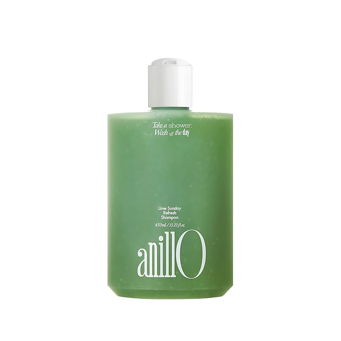 Lime Sunday Refresh Shampoo with Vitamin C, Korean Jeju Tangerine, Mint & Almond Powder for Oily Scalp Care – Exfoliating, Deep Cleansing, Lime Citrus Scent, Silicone & Paraben-Free (15.22 fl.oz)-Velvo Beauty