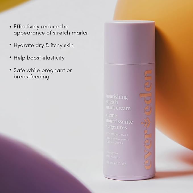 Evereden Mama Must-Have DUO - Golden Belly Stretch Mark Oil 30ml & Nourishing Stretch Mark Cream 50ml - Derma-Developed Clean & Vegan Maternity Skin Care for Stretch Mark Reduction & Skin Hydration-Velvo Beauty