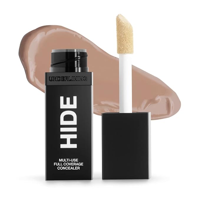 HIDE Liquid Concealer, 0.5 fl. oz. - Medium to Full Coverage Matte Concealer for Acne, Blemishes, Under Eye Dark Circles & Hyperpigmentation, Oil Free Concealer, Color For All Skin Tones (Walnut)-Velvo Beauty