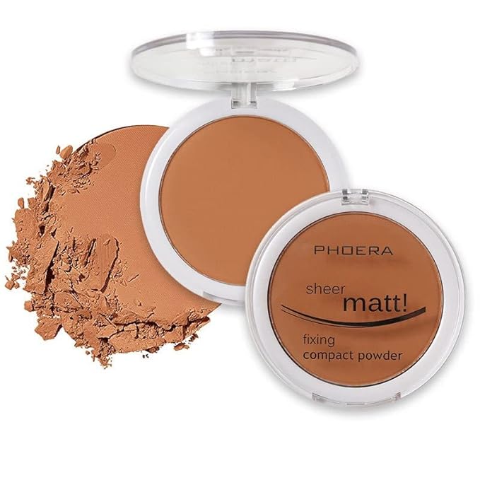 2 Pack Matte Face Powder, Control Oil Brighten Skin Color Cover Blemish Makeup Face Setting Loose Setting Powder Foundation。207-Sand-Velvo Beauty