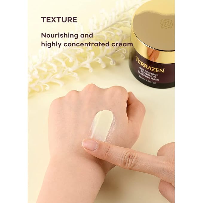 Age Control Nutrition Sleeping Mask, 2.70 fl.oz.(80g), Age Control Overnight Face Mask with PHA, PEPTIDE, Plant Squalane, Hydrating, Firming, Glowing Skin-Velvo Beauty