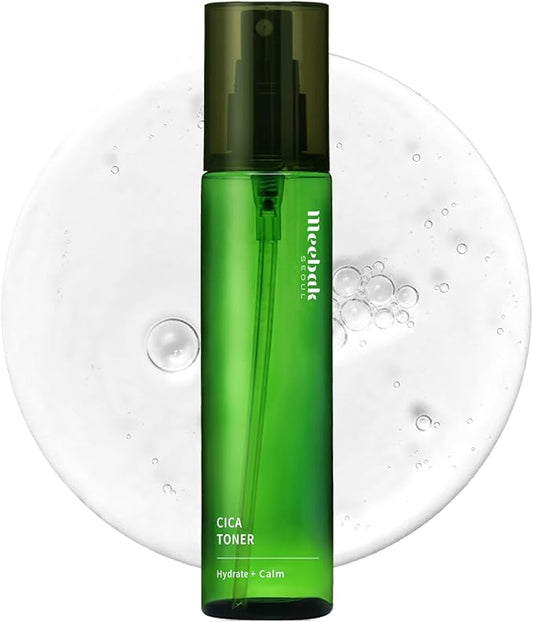 Meebak CICA Toner Spray | Korean Face Mist | Facial Spray with Centella Asiatica & Vitamin E | Soothing Face Toner for Sensitive, Oily, and Combination Skin | 4 fl oz-Velvo Beauty