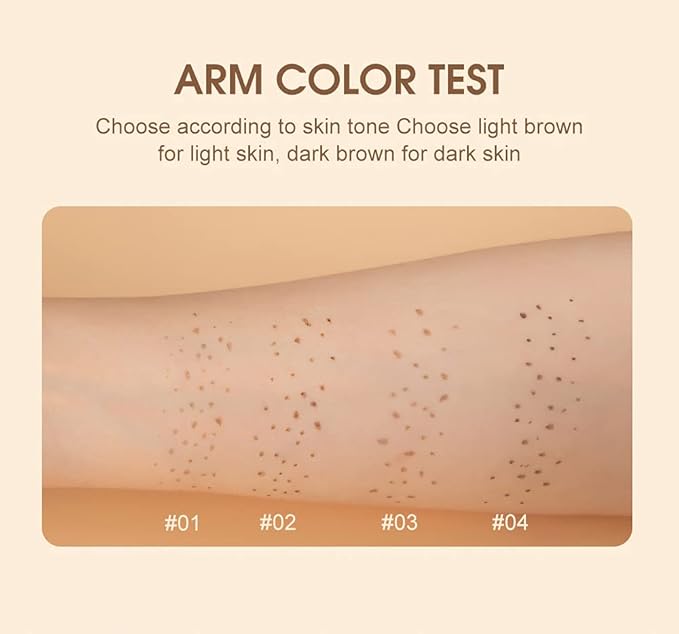 AKARY 4 Colors Freckle Pen Professional Lifelike Face Concealer Point Out Natural Waterproof Longlasting Soft Artificial Freckles Fine Makeup Freckle Pen Life Face Decoration (01+02+03+04)-Velvo Beauty