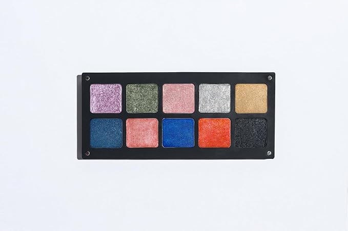 Chromatic Eye Shadow Palette 10 Shades | Multichromatic Finish | High Pigmentation and Long Lasting | Creamy Formula with Hyaluronic Acid | Magnetic Case (Chromatic 3)-Velvo Beauty