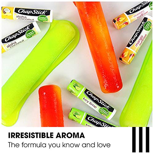 ChapStick Lip Care Bundle – Tropical Paradise Collection with Mango Sunrise, Key Lime, and Aloha Coconut Lip Balm, 0.15 Ea (5 Piece Set)-Velvo Beauty