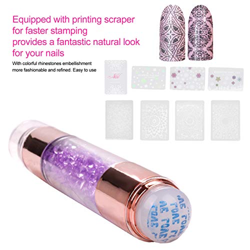 4Sets Manicure Art Stampers Silicone Stamp Pens Nail Stamping Plates Double Ended W/Nail Seal Plate Manicure Stamp Pen for home nail salon use-Velvo Beauty