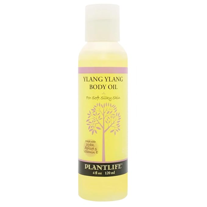 Plantlife Ylang Ylang Body Oil - Moisturizing Natural Body Oil for All Skin Types - Nourishing Dry Skin and Making It Feel Soft and Silky for Women & Men - Bath, Body & Massage Oil - 4oz-Velvo Beauty