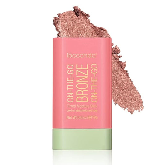 Cream Contour Stick, Face Shimmer Bronzer Stick, Blendable Natural Glow Highlighter Makeup Stick, Multi-Use Tinted Solid Moisturizer Stick, 01 Warm Glow-Velvo Beauty