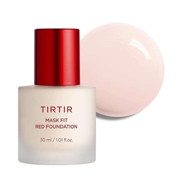 TIRTIR Mask Fit Red FoundationㅣLong Lasting Flawless Coverage, Energy Essence, Lightweight, Hydrating, Pore-Blurring, Breathable Satin Finish, Makeup, Radiant Skin, #11C Cool Rosy, 1.01 Fl Oz-Velvo Beauty