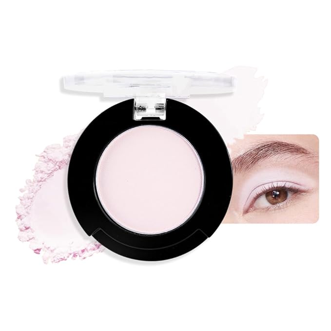 Monochrome Matte Eyeshadow Makeup Palette, Highly Pigmented Pearl White Eyeshadow Palette, Matte Pressed Powder Eye shadow Makeup, Single Vegan Eye Shadow, Daily Evening Women Girls Eyeshadow Gift 3#-Velvo Beauty