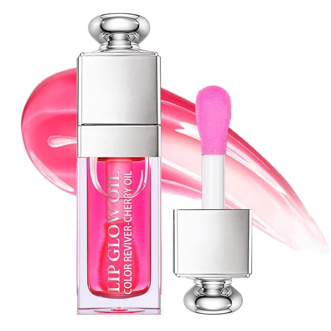 Moisturizing Lip Oil,No-Sticky Gloss Balm Care,Fruit Flavoured Oil for Dry Lip's Hydrating and Nourishing (007#Raspberry) 0.2 OZ-Velvo Beauty