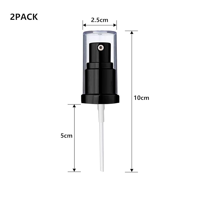 Chris.W 2Pack Foundation Pump Compatible with Maybelline Fit Me Liquid Foundation Makeup (Black+Black)-Velvo Beauty