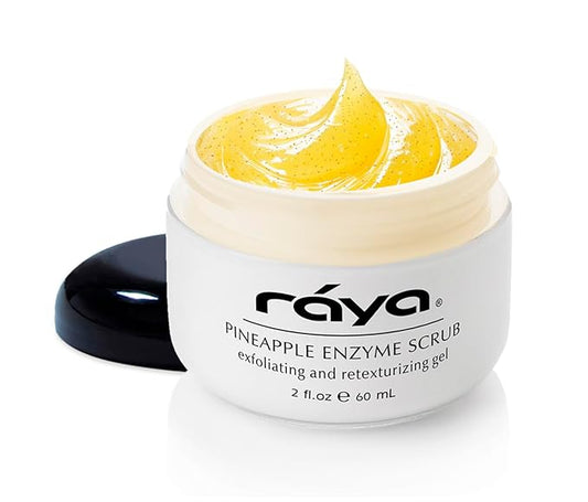 RAYA Pineapple Enzyme Facial Scrub (120) | Exfoliating and Refining Facial Scrub for Combination Skin | Creates a Glowing Complexion | Made with Pineapple Enzymes and Jojoba Beads-Velvo Beauty