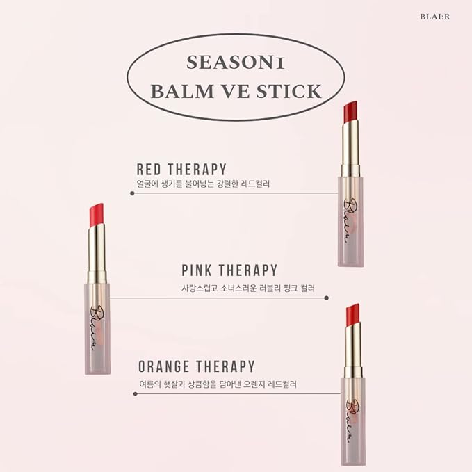 Color Lip Balm Blair BalmVE Stick (Option 6color) (Orange Therapy)-Velvo Beauty