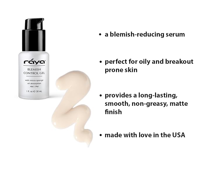 RAYA Blemish Control Gel (703) | Oil Controlling Facial Treatment Serum for Oily and Break-Out Prone Skin | Helps Reduce and Clear Up Blemishes-Velvo Beauty