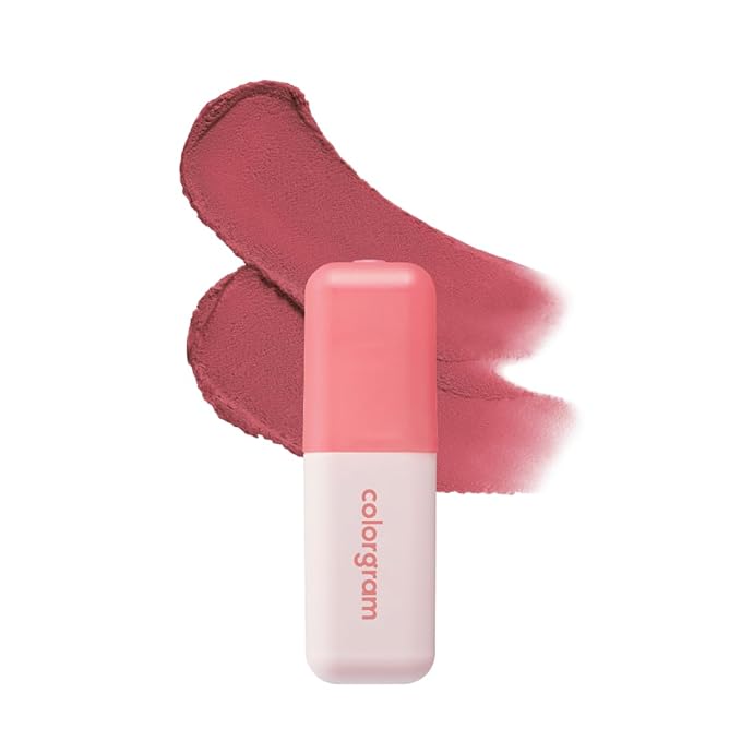 COLORGRAM NUDE BLUR TINT 06 LUCKY BERRY | Soft Velvet Matte Lip Stain & Cheek Tint | Lightweight Blurring Tint for a Smooth & Airbrushed Finish | 24H Hydration-Velvo Beauty