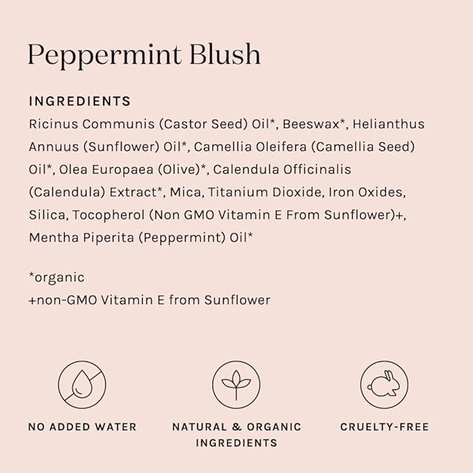 Kari Gran Lip Whip | Moisturizing Lip Balm with Organic Oils | Glossy Sheen + Peppermint | Rich Buttery Texture, Hydrates & Protects | Non-GMO, Organic Ingredients, Made in USA (Blush Peppermint)-Velvo Beauty