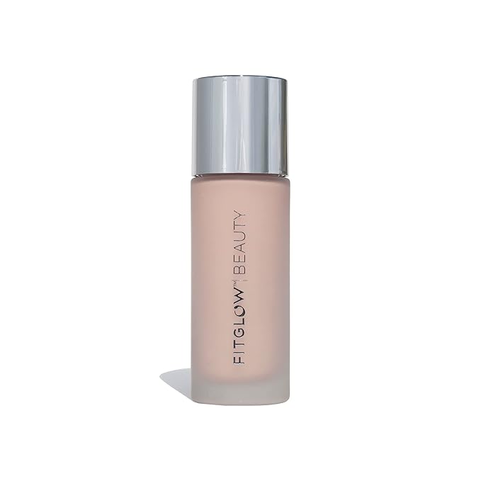Fitglow Beauty - Natural Foundation+ Photo-Filtering Foundation | Vegan, Woman-Owned Clean Beauty (F1 - Fair, Neutral Undertones)-Velvo Beauty