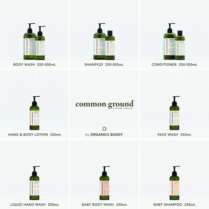 COMMON GROUND Natural Lotion Moisturizer - Paraben & Cruelty Free - Non Greasy, Vegan, Plant-Based, Avocado Oil - All, Men, Women, Eczema, Sensitive Skin (2 x 8.4 fl oz)-Velvo Beauty
