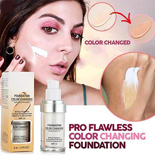 TLM Concealer Cover Cream, Flawless Colour Changing Foundation Makeup, Warm Skin Tone Foundation liquid Base Nude Face Moisturizing Liquid Cover Concealer for Women and Girls-Velvo Beauty