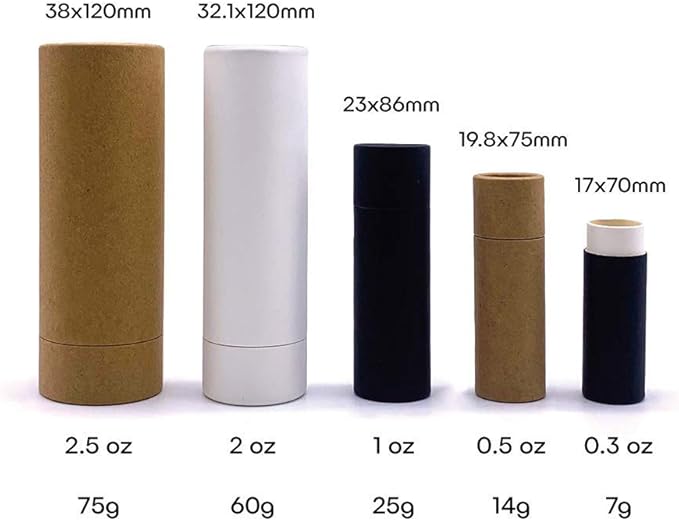 10 Pcs 1oz Cardboard Lip Balm Tubes Kraft Paper Lipstick Tube Empty Lip Gloss Containers Refillable Chapstick Container Round Paper Solid Tube for DIY Cosmetic Samples Lotion Deodorant,Brown-Velvo Beauty