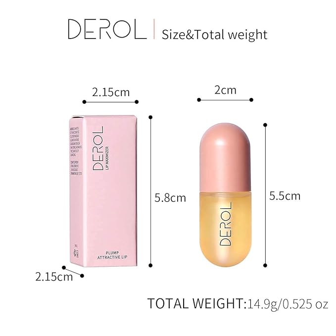 Natural Hydrating Lip Plumper - Lip Serum For Fullness, Lip Care, Lip Plumping Balm, 5.5ml, Ginger Essence Lip Enhancer, Moisturizing Lip Plumper 1Pcs…-Velvo Beauty