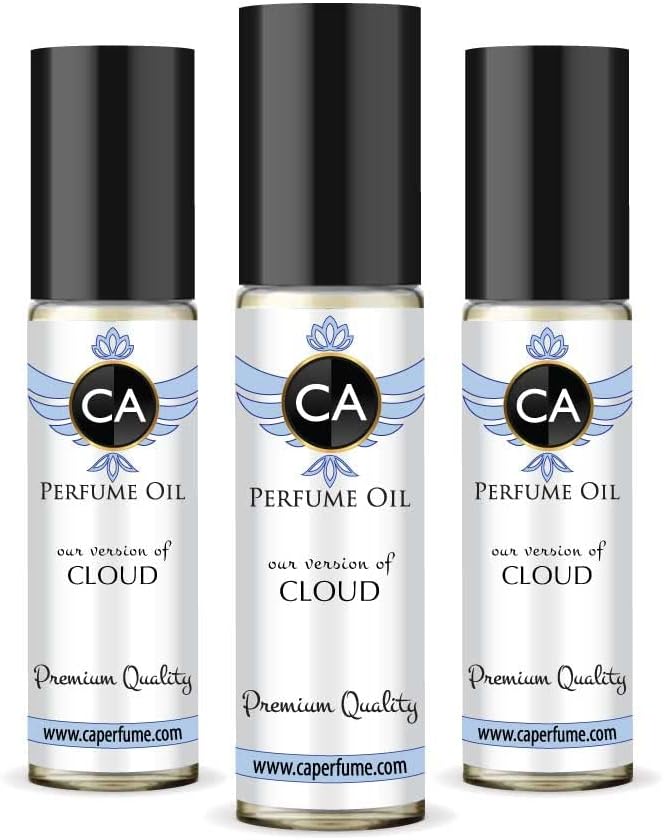 CA Perfume Impression of Cloud For Women Replica Fragrance Body Oil Dupes Alcohol-Free Sample Travel Size Long Lasting Attar Roll-On 0.3 Fl Oz-X3-Velvo Beauty
