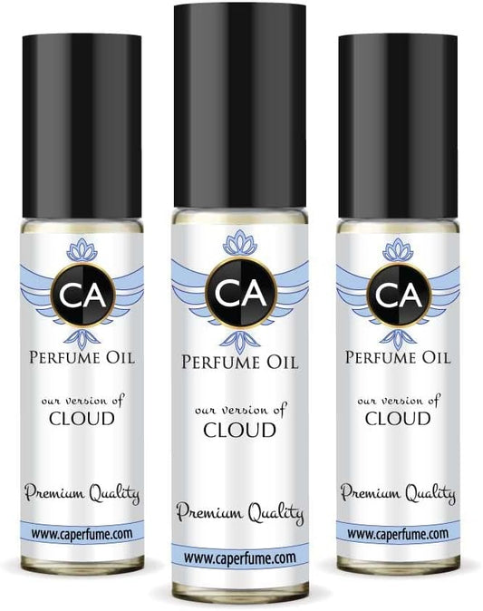 CA Perfume Impression of Cloud For Women Replica Fragrance Body Oil Dupes Alcohol-Free Sample Travel Size Long Lasting Attar Roll-On 0.3 Fl Oz-X3-Velvo Beauty