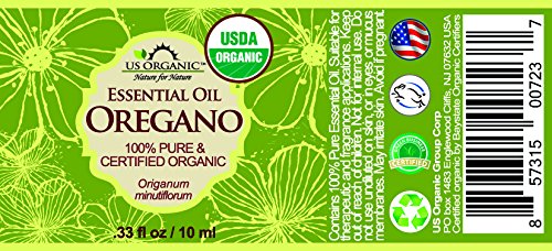 US Organic 100% Pure Oregano Essential Oil - USDA Certified Organic, Steam Distilled (10 ml)-Velvo Beauty