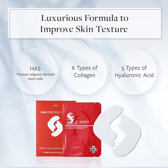 Spa Treatment HAS Stretch iSheet Under Eye Patches (32 Sheets)-Velvo Beauty