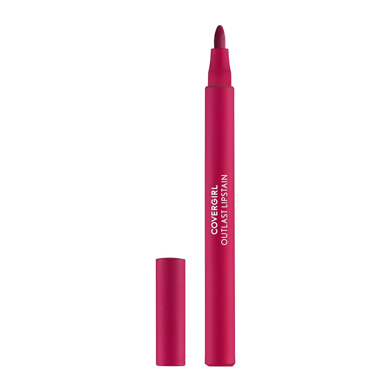 COVERGIRL Outlast, 70 Crimson Glory, Lipstain, Smooth Application, Precise Pen-Like Tip, Transfer-Proof, Satin Stained Finish, Vegan Formula, 0.06oz-Velvo Beauty