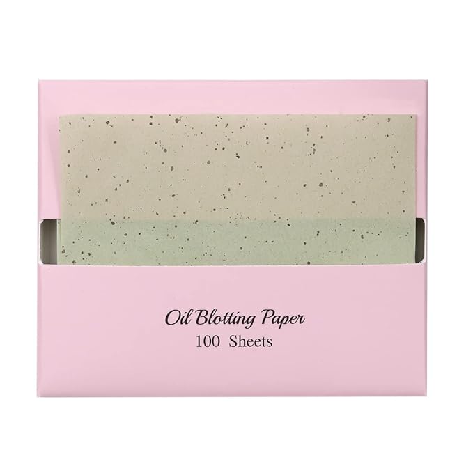 [400 Counts + Mirror Case] Green Tea Natural Oil Blotting Sheets for Face with Mirror Case and Refills-Velvo Beauty