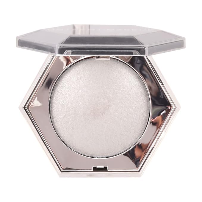 Pearl White Shimmer Glitter Highlighter Highlight Makeup Contour Powder,Silver Face Highlighter, Highlighter+Makeup iluminadores Illuminator Make Up (Shiny Silver)-Velvo Beauty