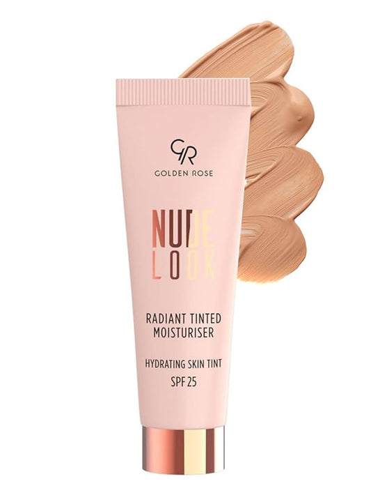 Golden Rose Radiant Tinted Moisturiser Oil-Free Glowy Tinted Moisturizer Foundation UV SPF 25 (MEDIUM TINT)-Velvo Beauty
