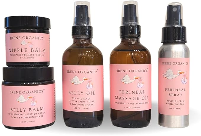 Belly Bundle - Organic Belly Balm and Natural Oil for Pregnancy Stretch Marks and Scars (5 piece set - SM)-Velvo Beauty