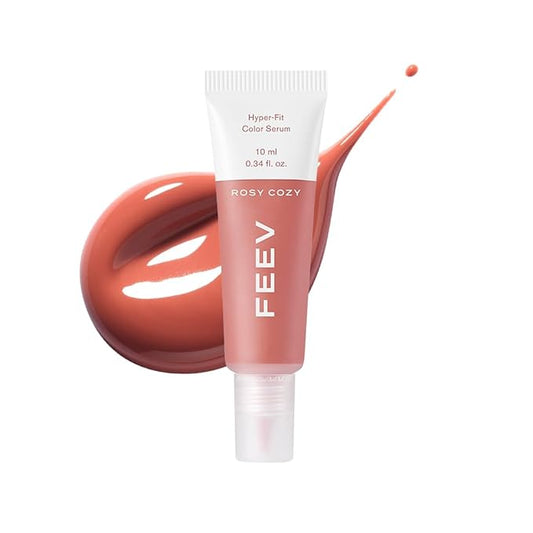 FEEV Hyper-Fit Color Serum Liquid Blush (10ml) | Dewy Cheek Blush Makeup | 50% of Hydrating Essence | Vegan | K-beauty (Rosy Cozy, 10ml)-Velvo Beauty